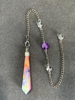 Pendule Agate Mousse Naturelle Teinté