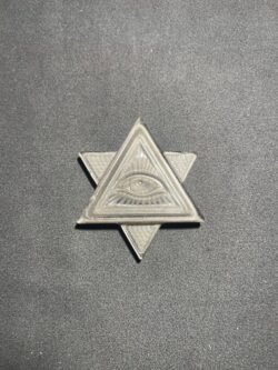 Œil d Horus en Obsidienne Argenté