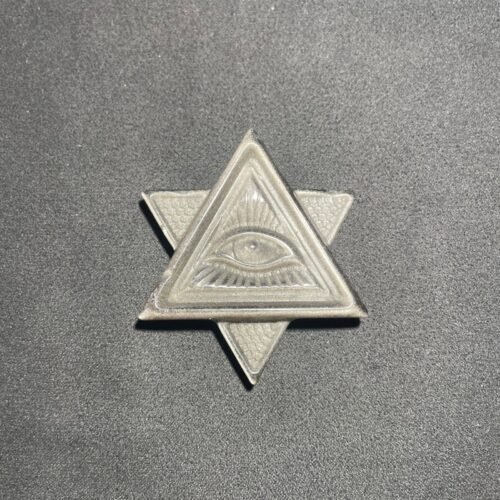 Œil d Horus en Obsidienne Argenté