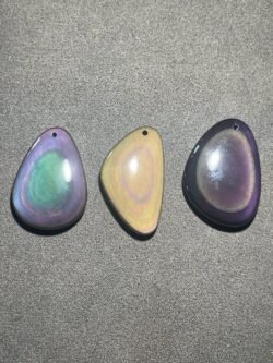 Pendentif Double Face en Obsidienne Œil Céleste