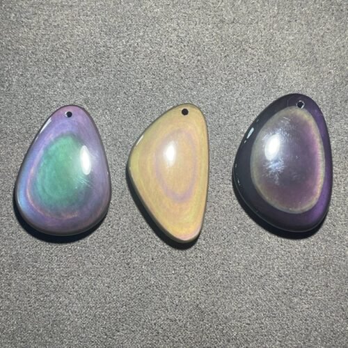 Pendentif Double Face en Obsidienne Œil Céleste