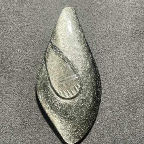 Phoque en Obsidienne Argenté