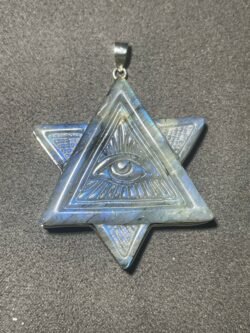 Pendentif Oeil d Horus en Labradorite Bleu