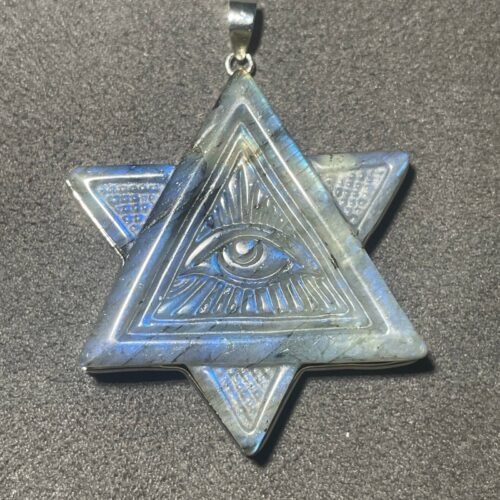 Pendentif Oeil d Horus en Labradorite Bleu