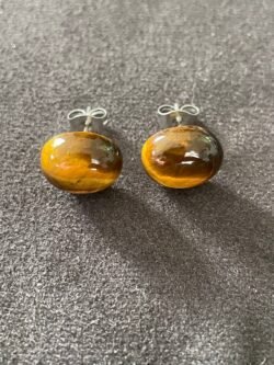 Boucles d Oreilles en Œil de Tigre