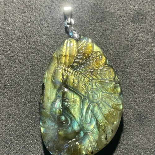 Tête Chef Indien en Labradorite