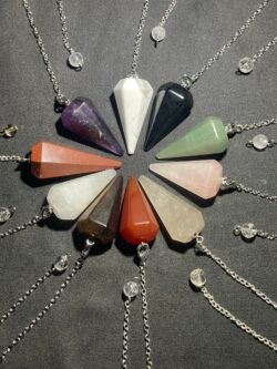 Pendule Cône à Face en Pierre Naturelle