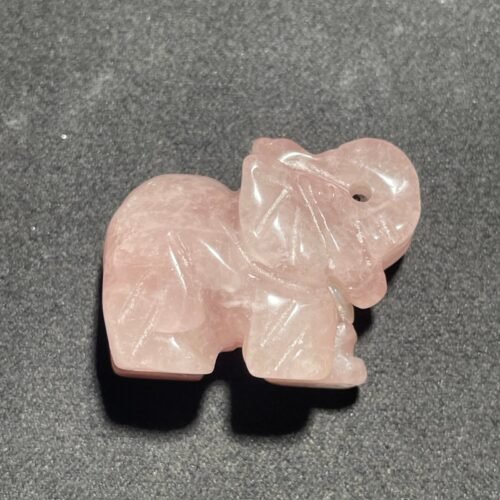 Éléphant en Quartz rose