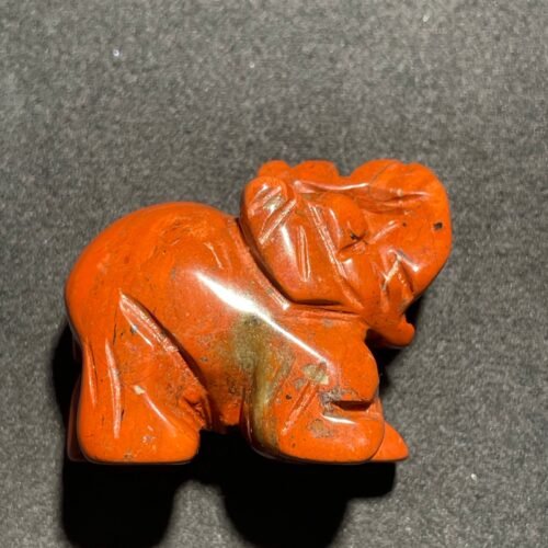 Éléphant en Jaspe Rouge