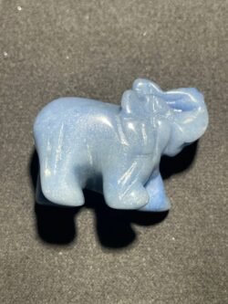 Éléphant en Aventurine Bleu