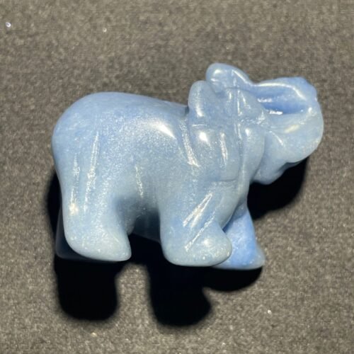 Éléphant en Aventurine Bleu