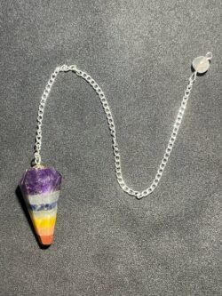 Pendule Pointe à Face 7 chakras