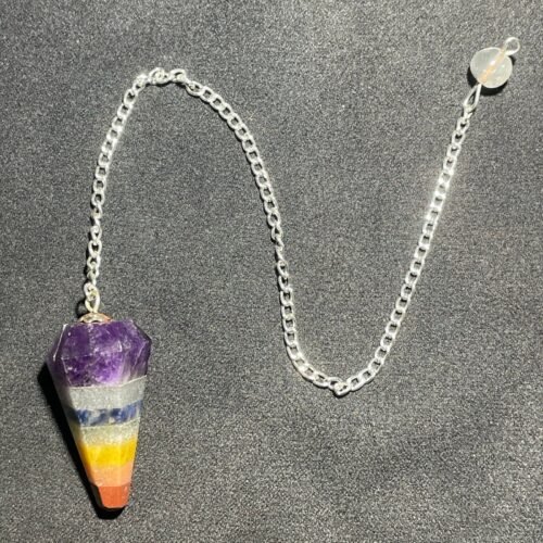 Pendule Pointe à Face 7 chakras