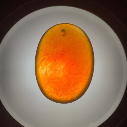 Pendentif d Ambre Bleu