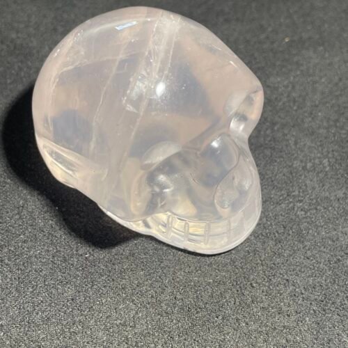 Crâne en Quartz Rose