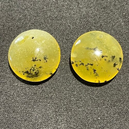 Opale Jaune Dentritique en Paire