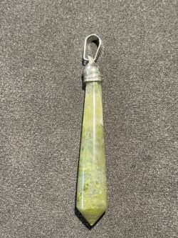 Pendentif Pendule en Agate Mousse