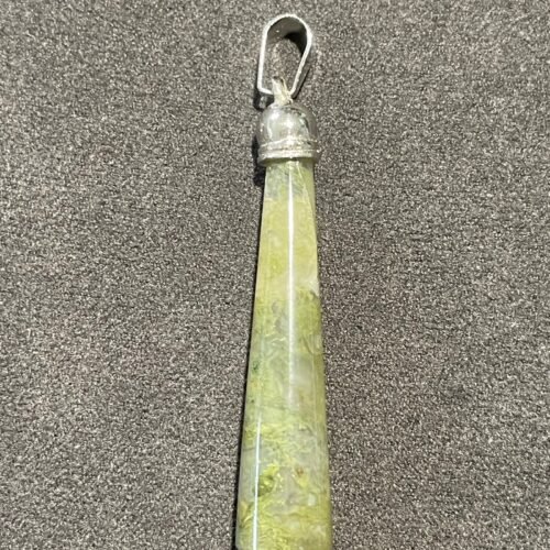 Pendentif Pendule en Agate Mousse