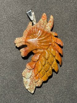 Tête de Dragon en Agate Mousse