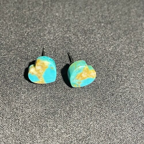 Boucles d Oreilles Coeur Turquoise d Arizona