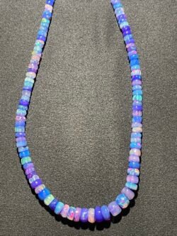 Fil de Perles d Opale Bleu