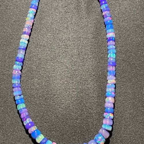 Fil de Perles d Opale Bleu