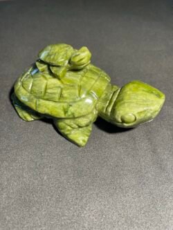 Tortue en Jade Vert