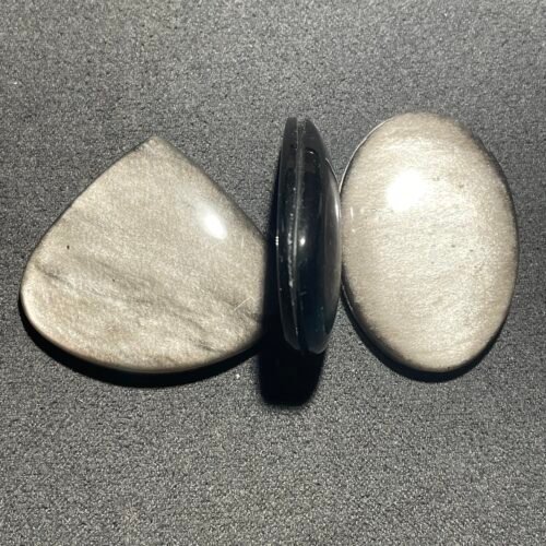 Obsidienne Argenté Rainurée