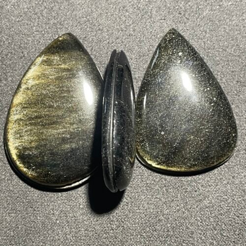 Obsidienne Doré Rainurée