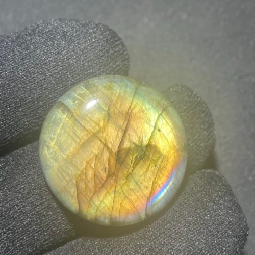 Labradorite Ronde Jaune et Orange