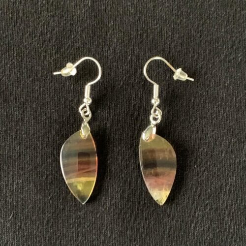 Boucles d Oreilles en Fluorite