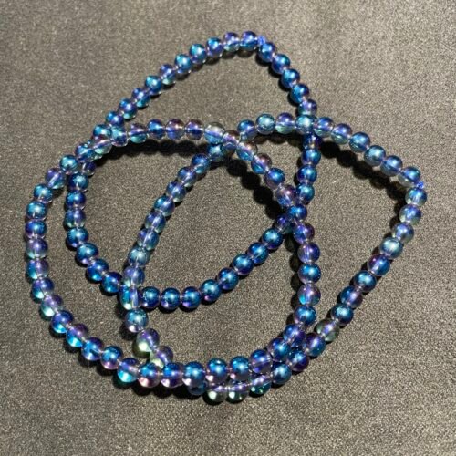 Perle 4 mm Aqua Aura du Brésil