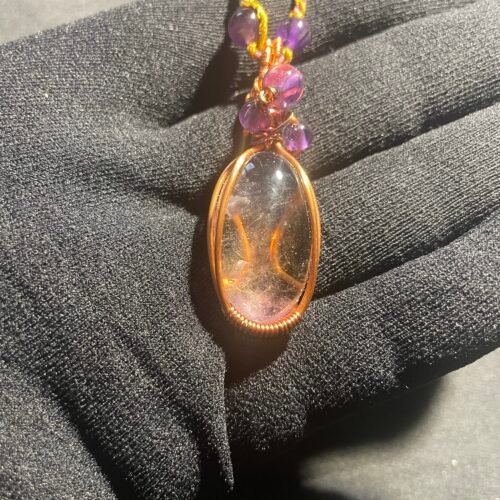 Amétrine au Fil de Cuivre