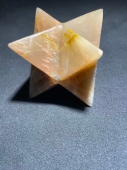 Merkaba en Pierre de Lune Rose