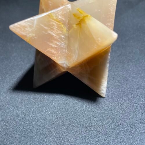 Merkaba en Pierre de Lune Rose