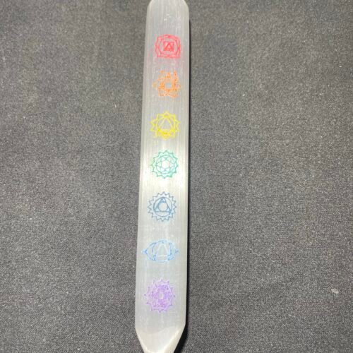 Baguette de Sélénite 7 Chakras