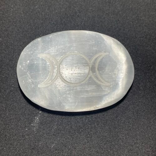 Galet Plat Wicca en Sélénite