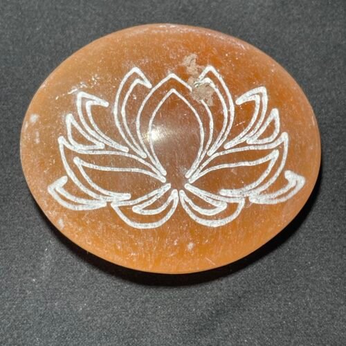 Galet en Sélénite Orange