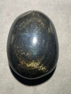 Gros Galet d Obsidienne Doré