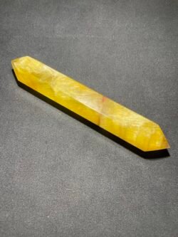 Bi-Pointe en Fluorite Jaune