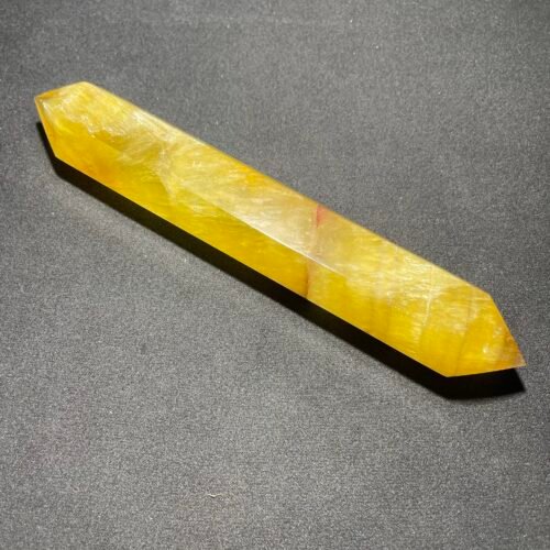 Bi-Pointe en Fluorite Jaune