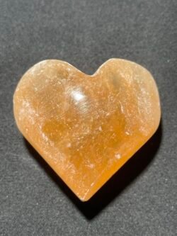 Coeur en Sélénite Orange