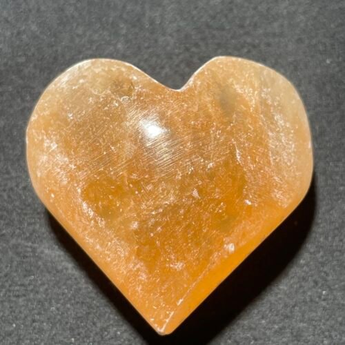 Coeur en Sélénite Orange