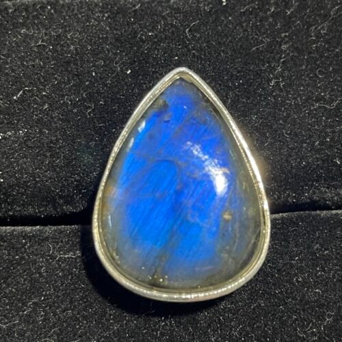 Bague Argent en Labradorite Bleu