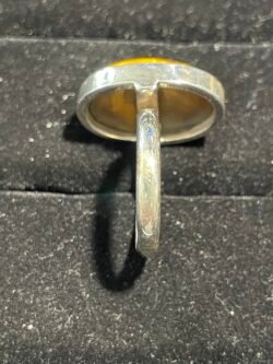 Bague Argent en Œil de Tigre