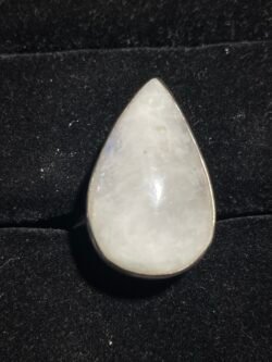 Bague Argent en Labradorite Blanche