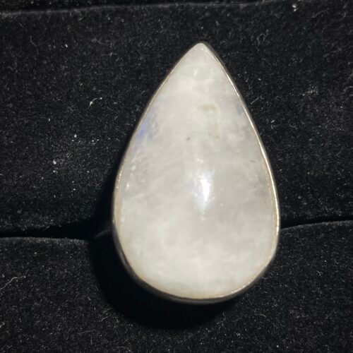 Bague Argent en Labradorite Blanche