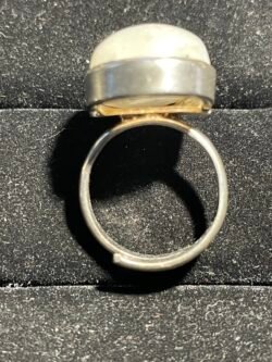 Bague Argent en Labradorite Blanche