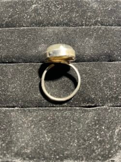 Bague Argent en Labradorite Vert Jaune