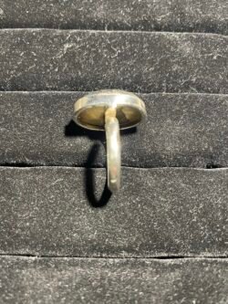 Bague Argent en Labradorite Vert Jaune